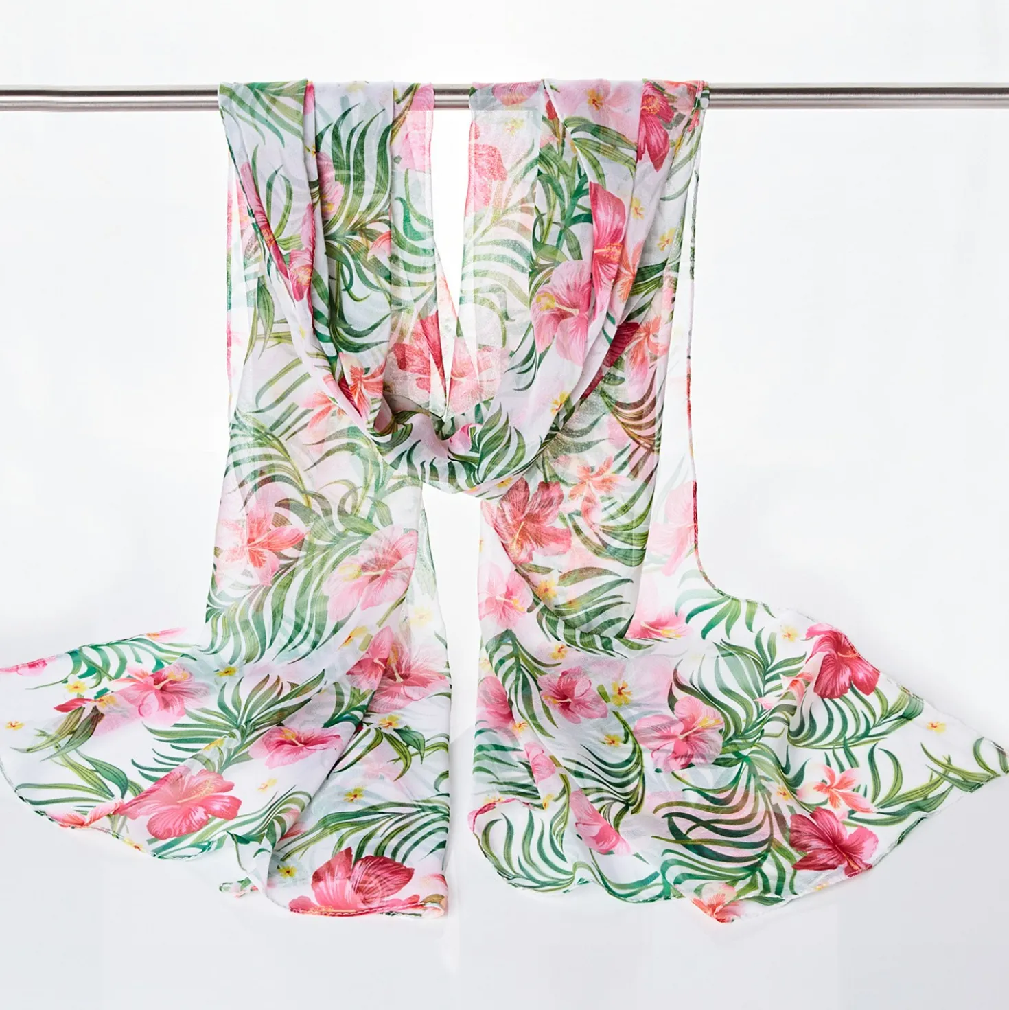 Chiffonschal "Hibiskus"