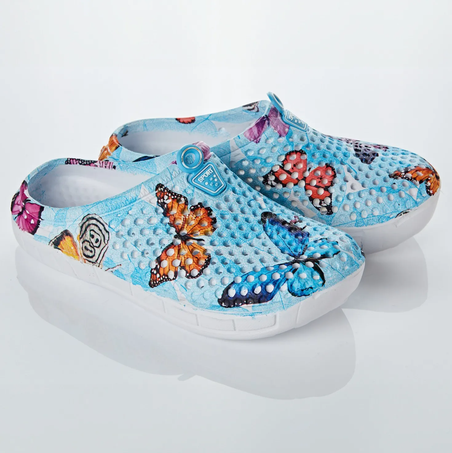 Clog „Schmetterlinge” blau