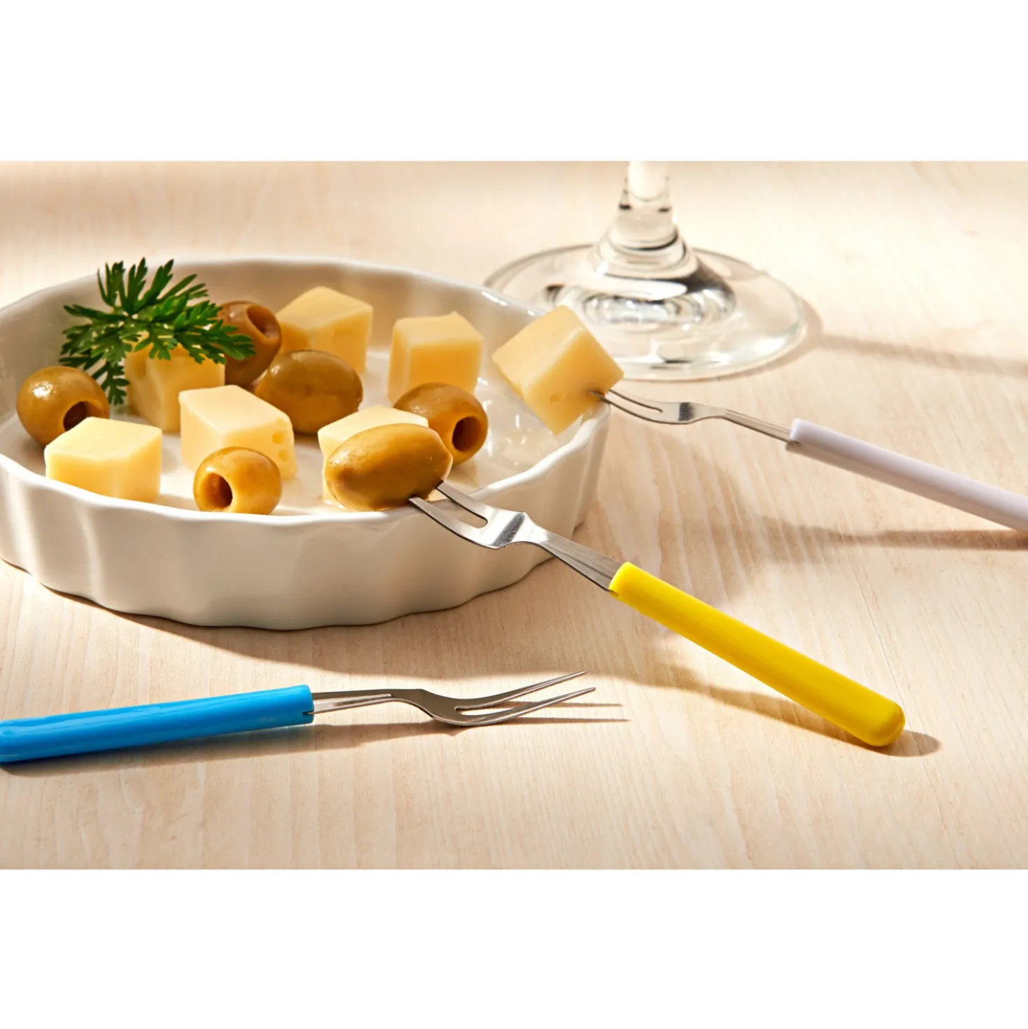 Cocktail-Gabeln bunt, 8er-Set