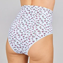Damen-Schlüpfer weiß/rosa/Blümchen, 4er-Set