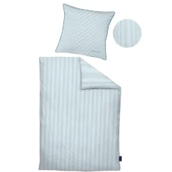 Daniel Hechter Satin Bettwäsche taubenblau, 1x 135x200 cm + 1x 80x80 cm