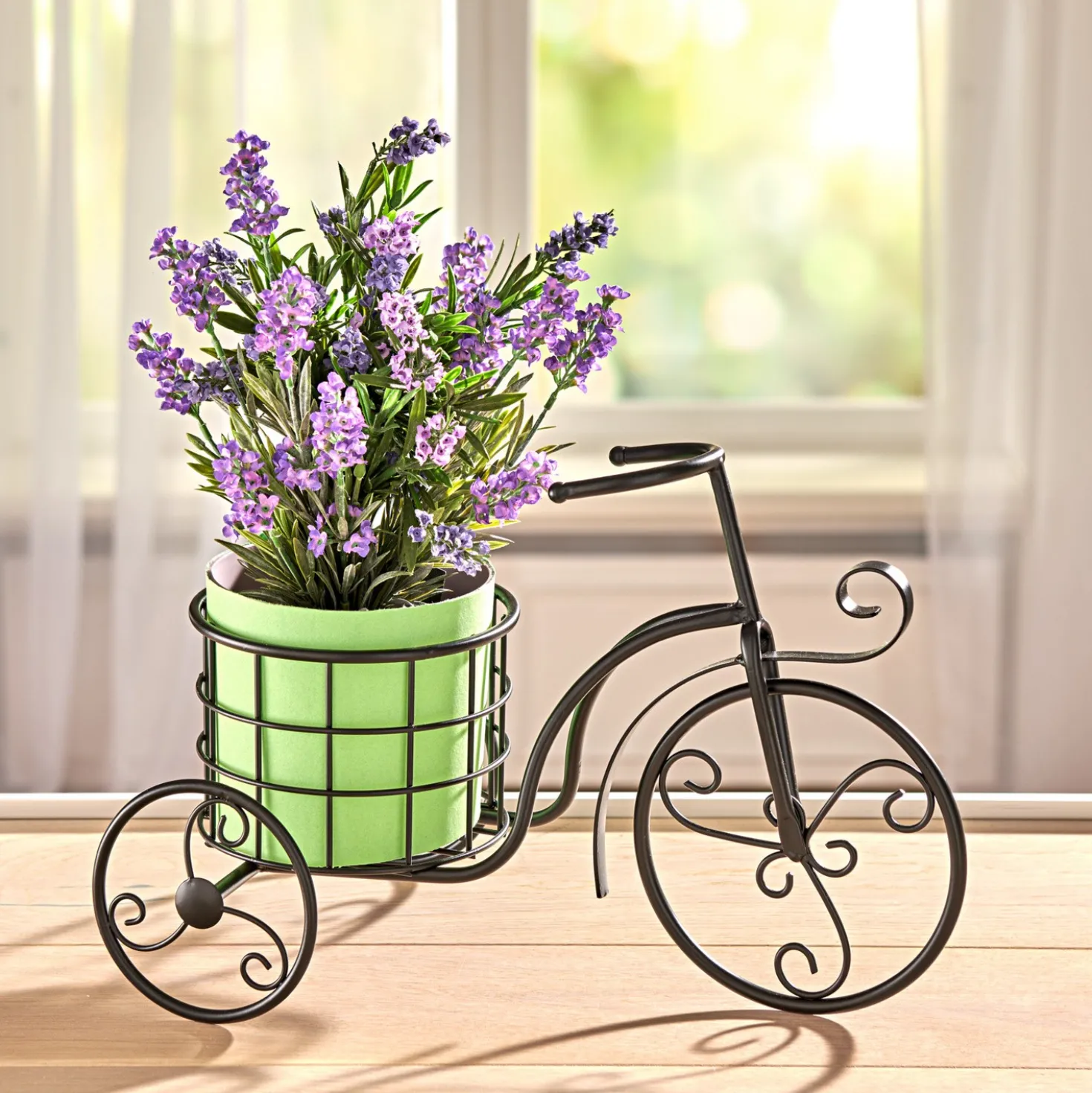 Deko-Fahrrad mit Blumenständer im Vintage-Stil Eldo