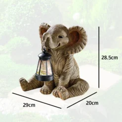 Dekofigur Elefant mit Solar-Laterne Gainsborough