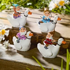 Dekofiguren Gartenzwerge "Enten-Rennen" 4er-Set Gainsborough