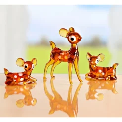 Deko Glasfigur "Rehkitz" sitzend