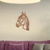 Deko Pferdekopf Scherenschnitt Metall