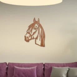 Deko Pferdekopf Scherenschnitt Metall