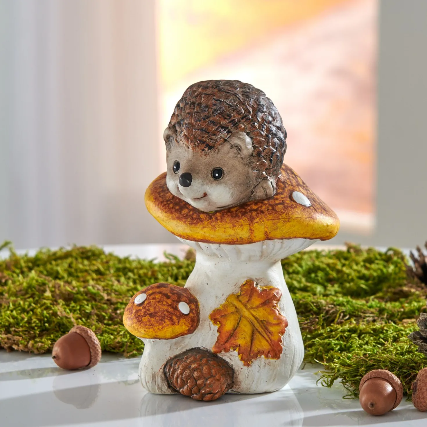 Deko-Pilz mit Igel Eldo