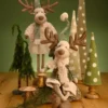 Deko-Tannenbaum aus Mangoholz & Texil grün klein
