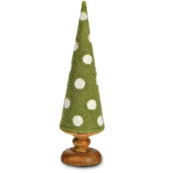 Deko-Tannenbaum aus Mangoholz & Texil grün klein