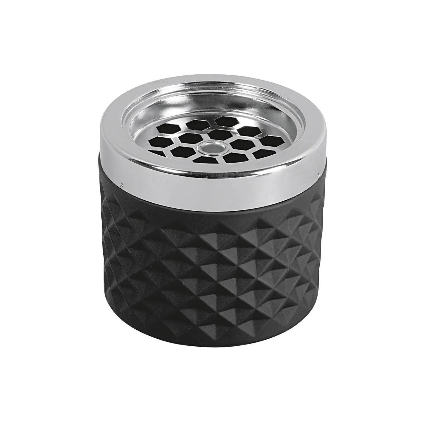 Design-Aschenbecher schwarz-silber APS