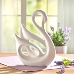 Designer-Schwan aus Keramik Eldo