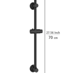 Duschstange ohne Bohren Edelstahl Schwarz WENKO
