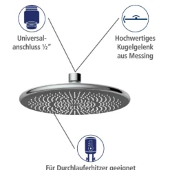 Duschsystem Watersaving Chrom höhenverstellbar WENKO