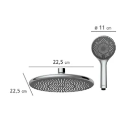 Duschsystem Watersaving Chrom höhenverstellbar WENKO