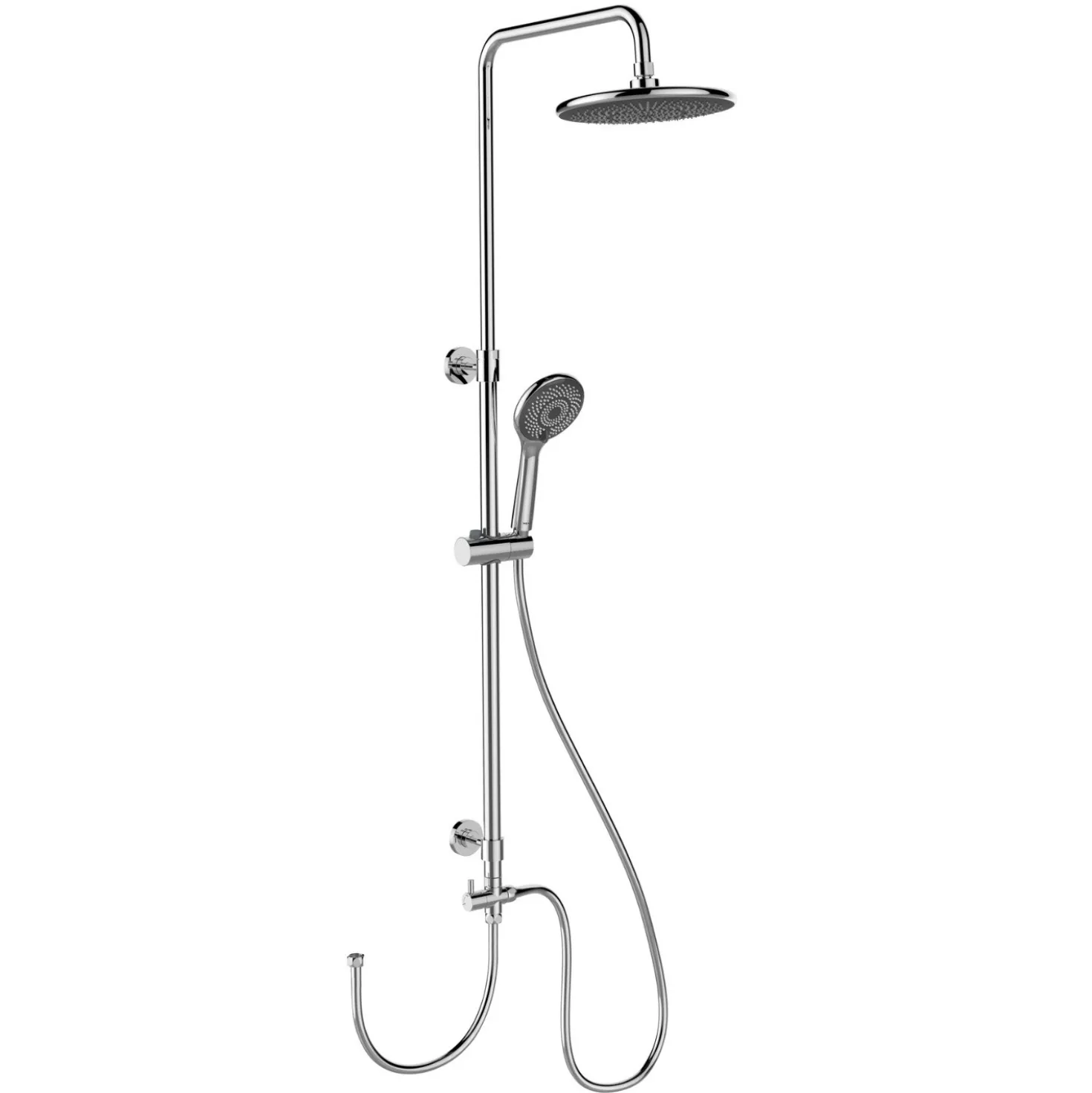 Duschsystem Watersaving Chrom höhenverstellbar WENKO