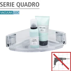 Eckablage Quadro Vacuum-Loc Edelstahl WENKO