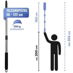 Eck-Staubbürste mit Teleskopstiel MAXIMEX