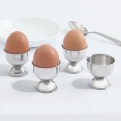 Eierbecher Edelstahl 4er-Set Basilico