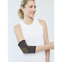 Ellenbogen-Bandage mit Kupfer schwarz