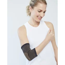 Ellenbogen-Bandage mit Kupfer schwarz