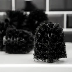 Ersatzbürstenkopf Ø 8 cm „WC-Ersatzbürste“ 10er Set Schwarz WENKO