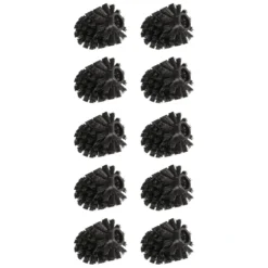 Ersatzbürstenkopf Ø 8 cm „WC-Ersatzbürste“ 10er Set Schwarz WENKO
