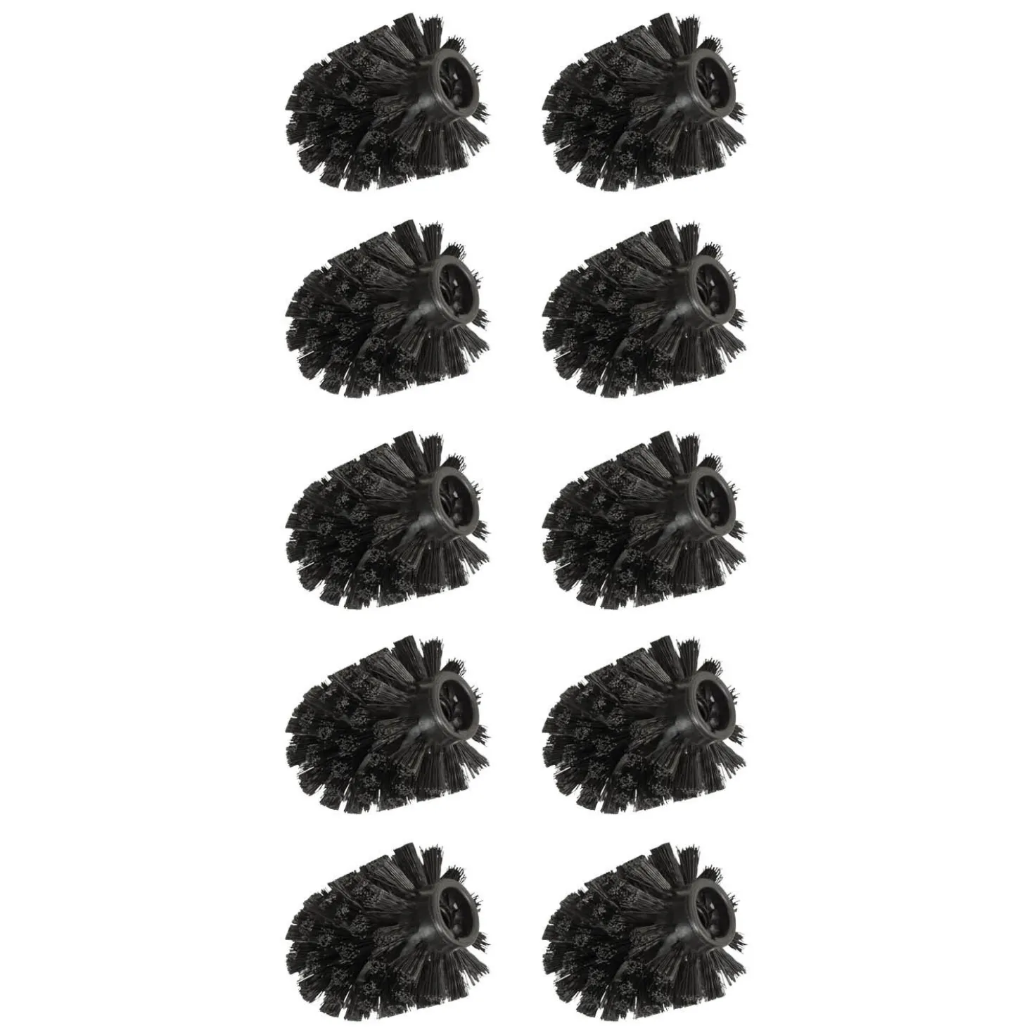 Ersatzbürstenkopf Ø 8 cm „WC-Ersatzbürste“ 10er Set Schwarz WENKO