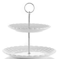 Etagere „Luxe“ 2-stufig weiß Price & Kensington