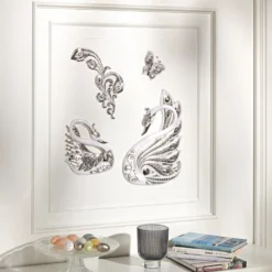 Fensterbild "Schwäne" mit Strass