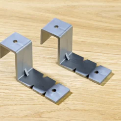 Fensterclip mit Öse, silberfarben – zum Einhängen von Fensterdekoration, 2er-Set