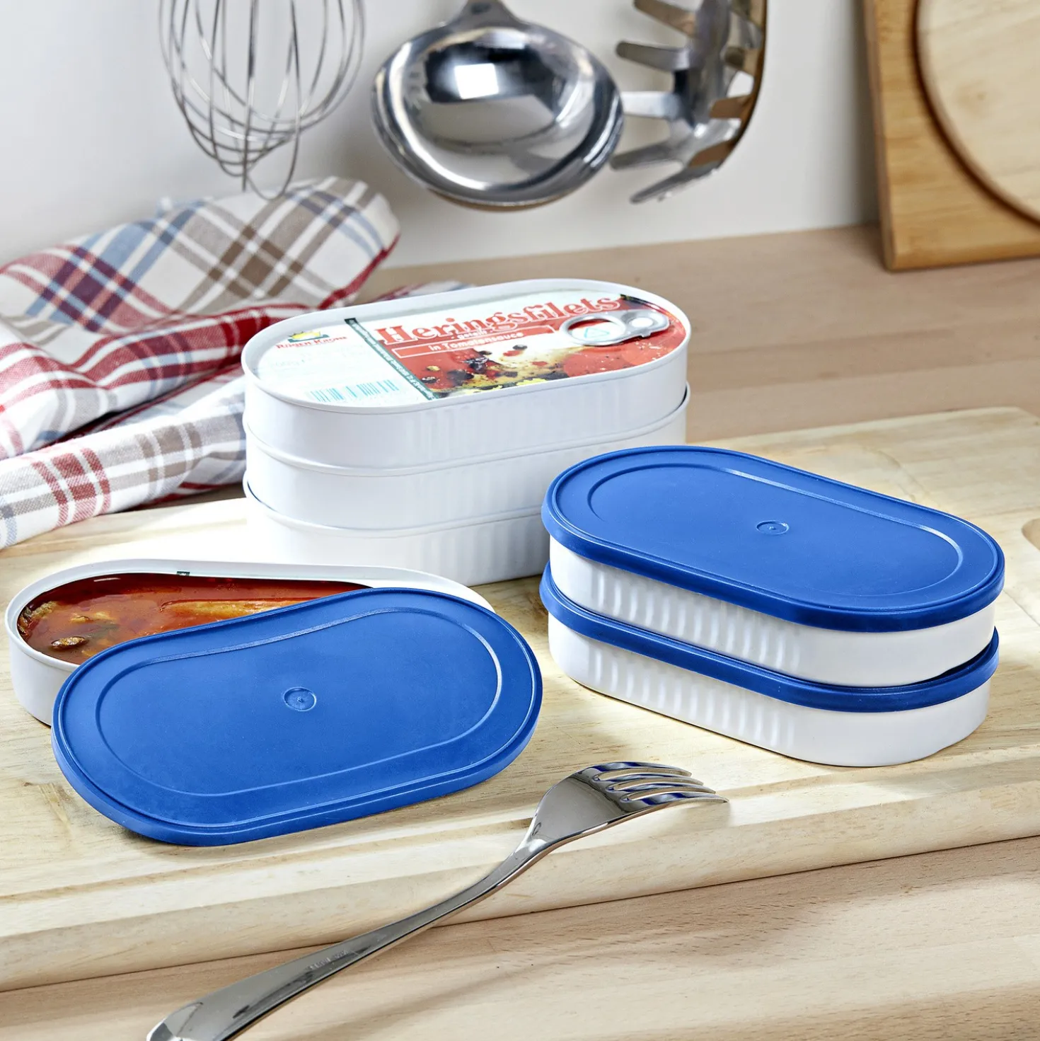 Fischdosendeckel, 3er-Set