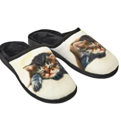 Fleece-Hausschuhe "Katzen"
