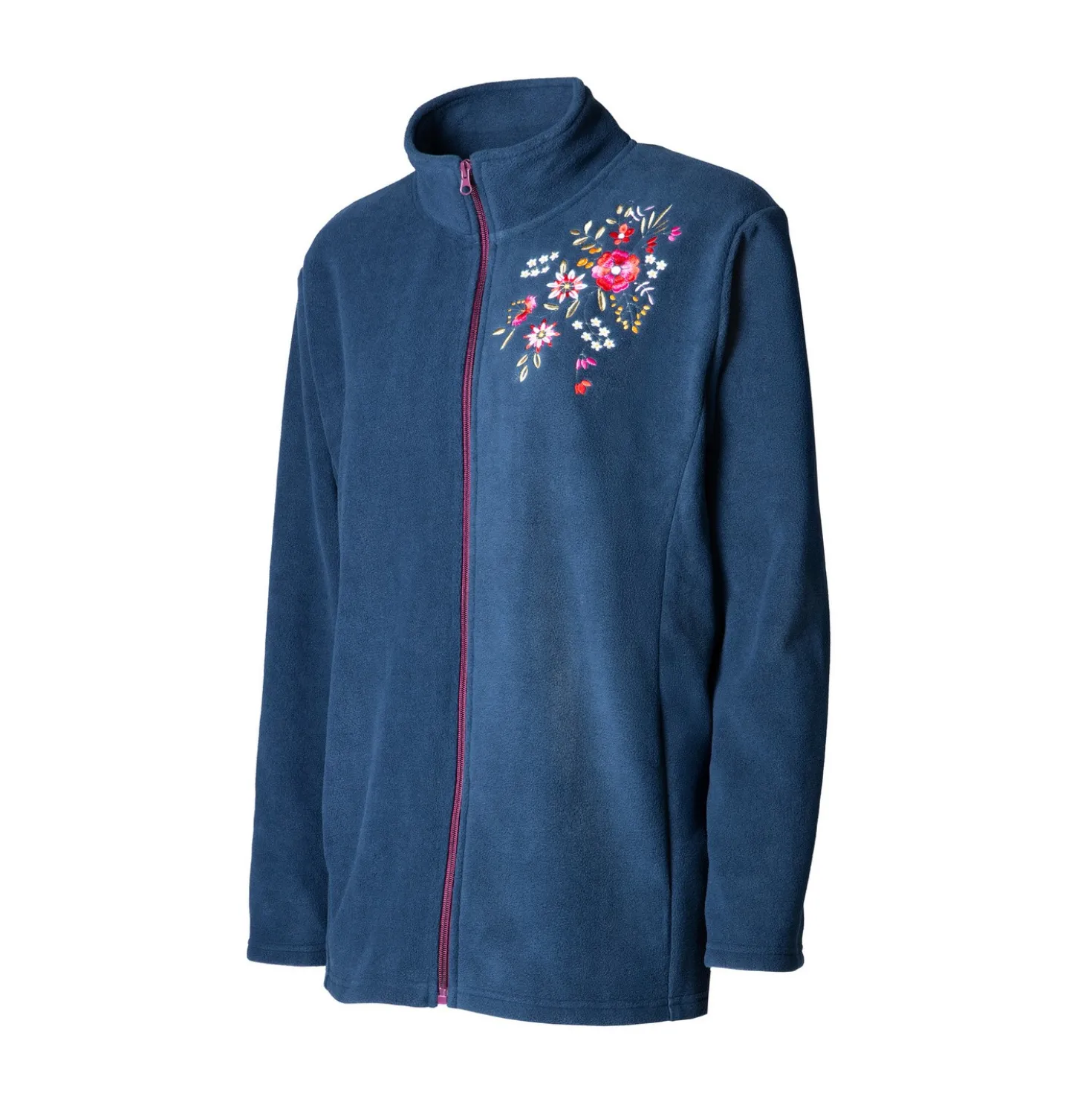 Fleece-Jacke "Blüte" navy