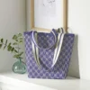 Flyknit-Shopper "Valentina" blau-weiß