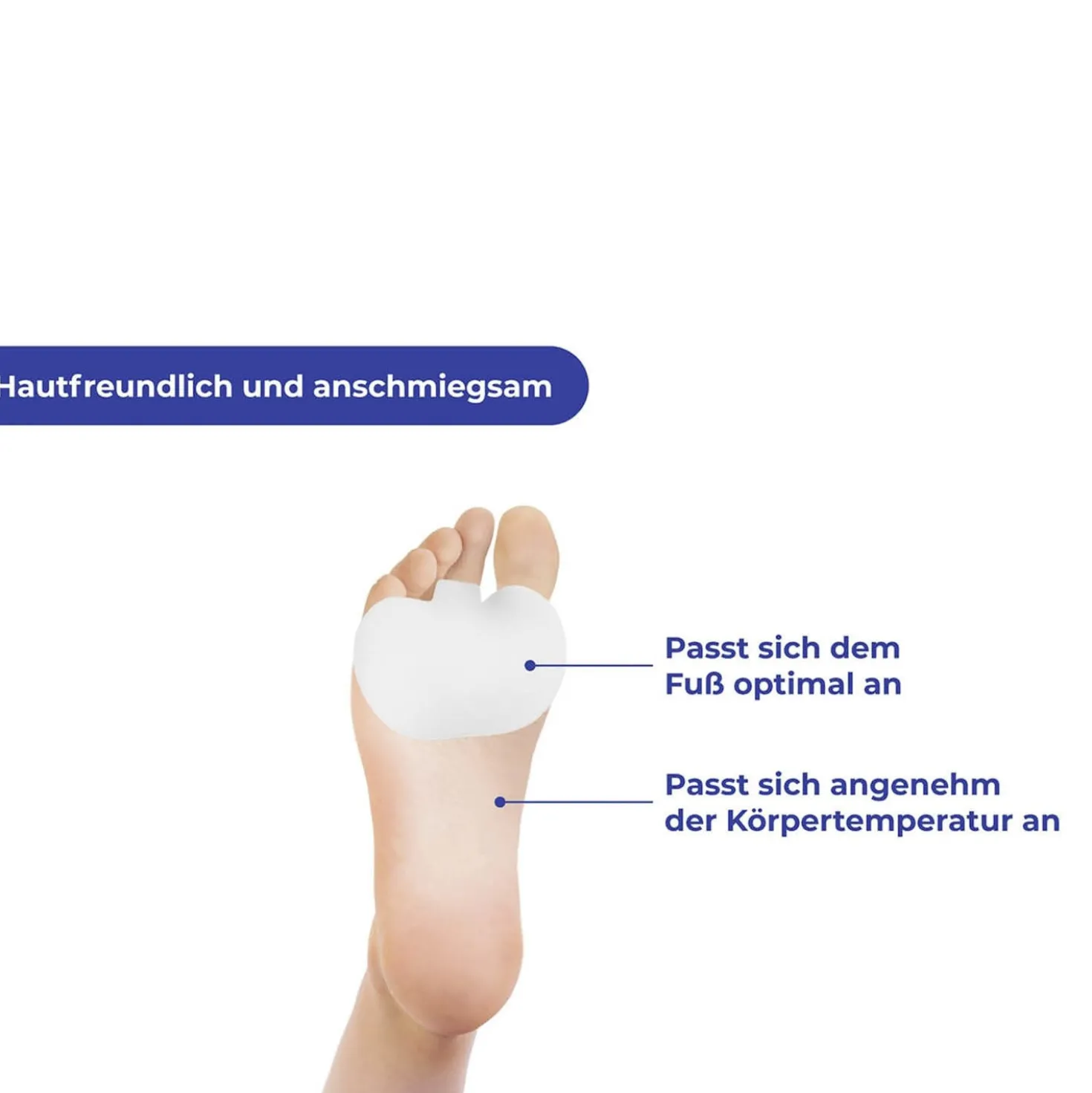 Fußballen-Gelpolster 6er Set MAXIMEX