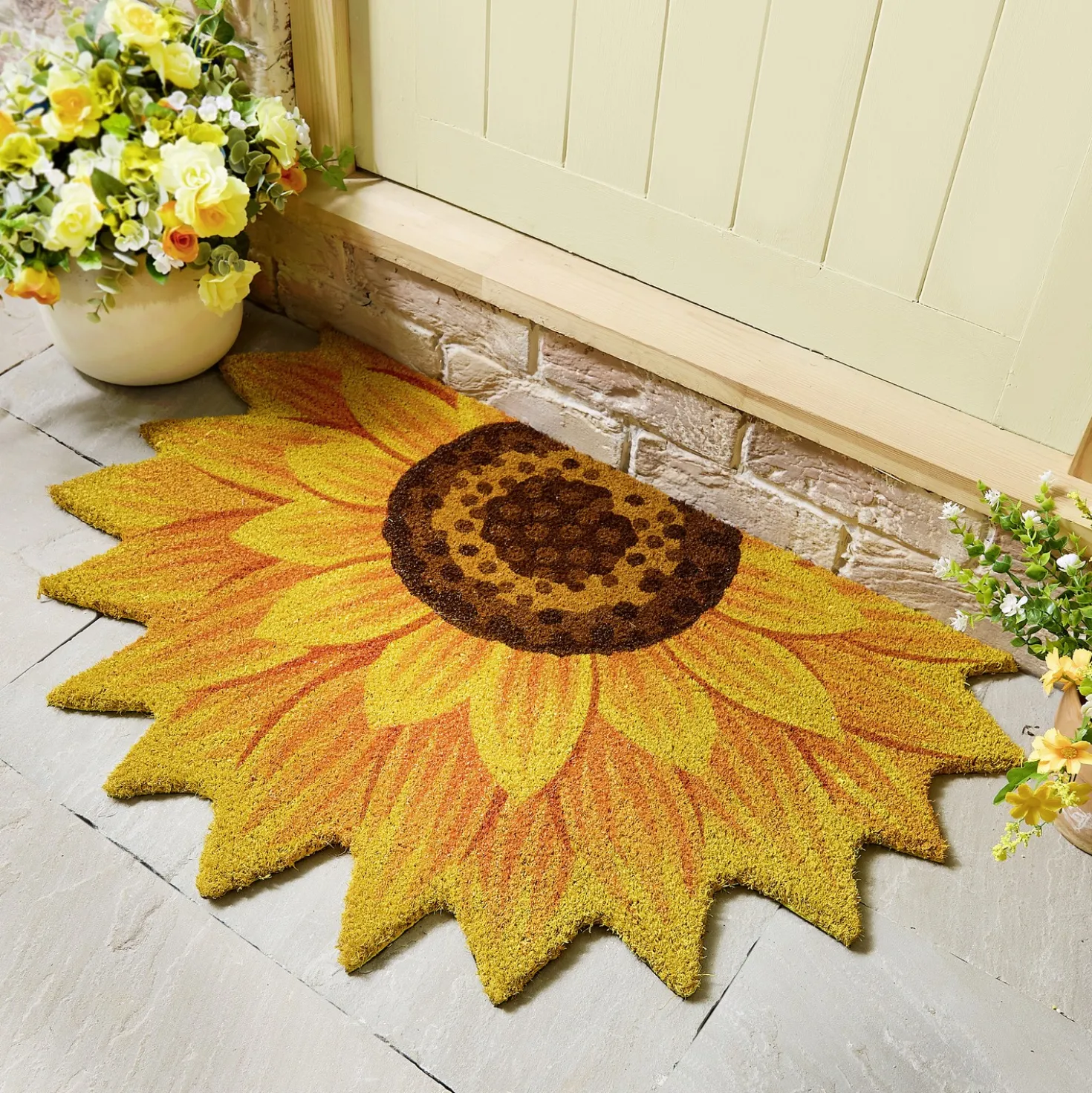 Fußmatte in Sonnenblumen-Design XL