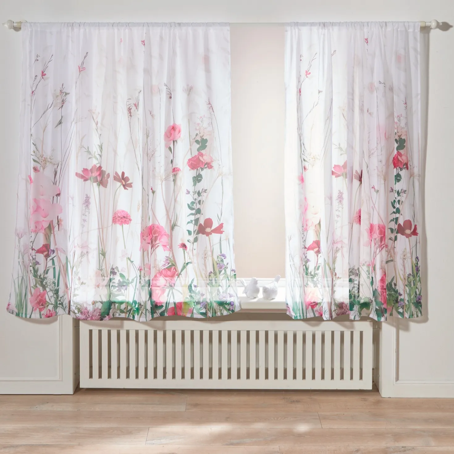 Gardine "Blumenwiese" 140 x 140 cm Eldo