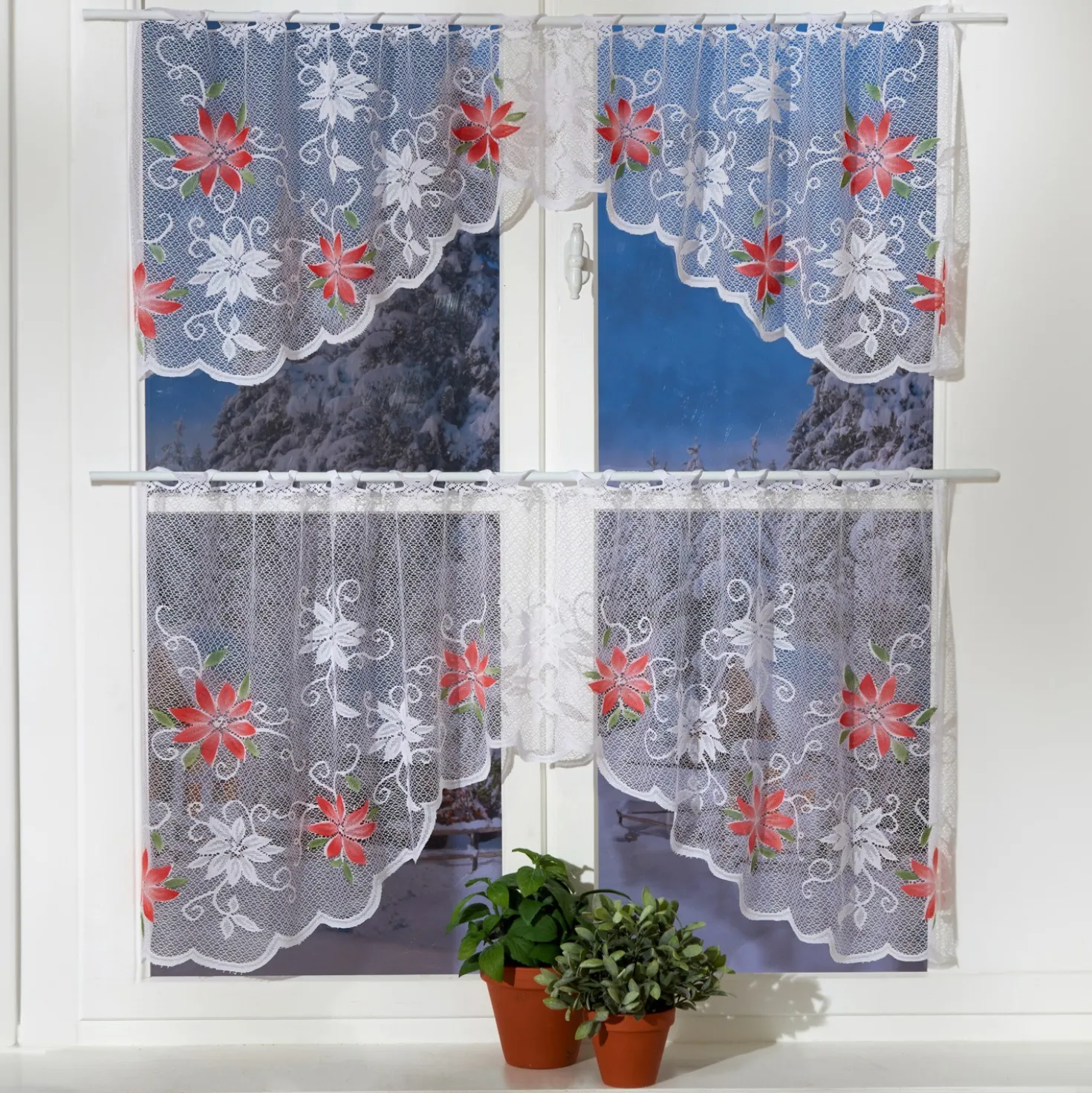 Gardinen-Set "Amaryllis", 2-tlg.
