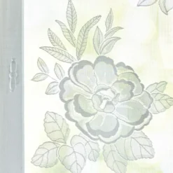 Gardine Rosen, weiß 140 x 230 cm