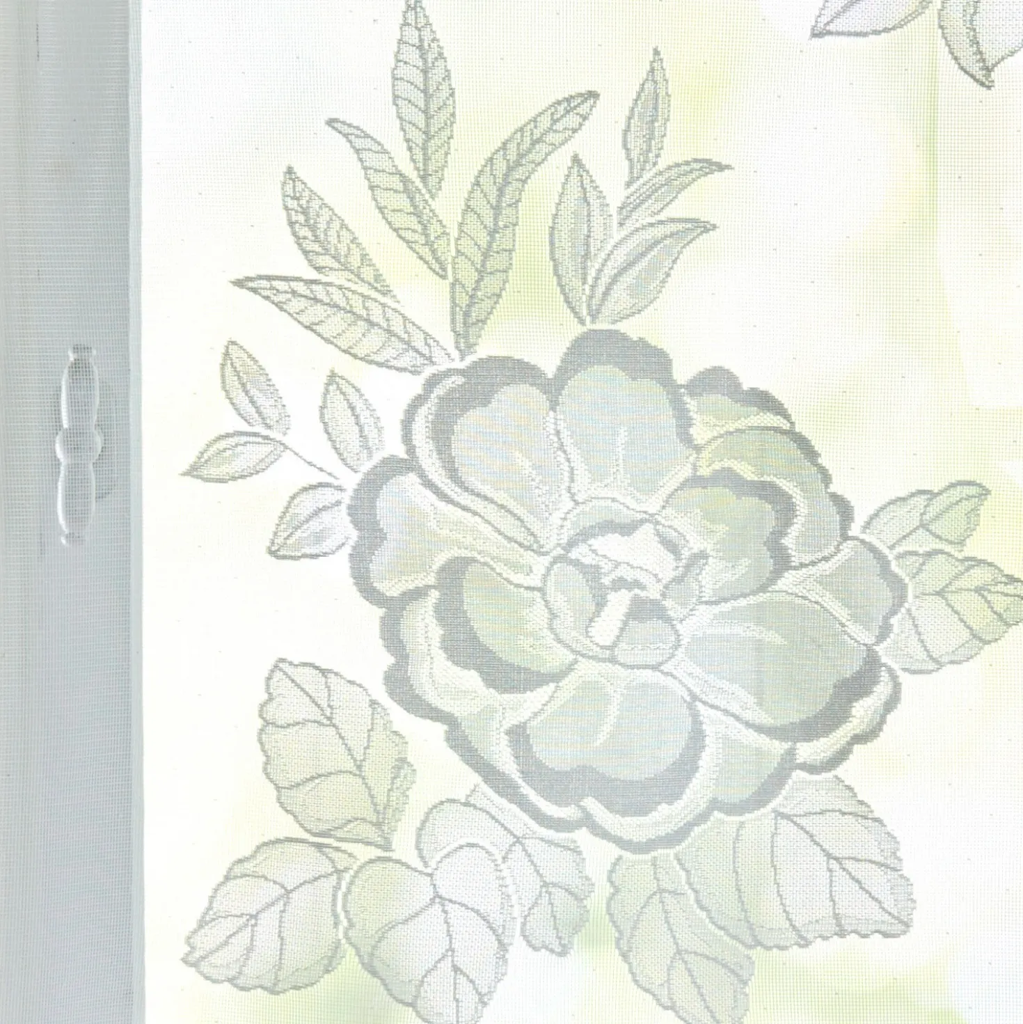Gardine Rosen, weiß 140 x 230 cm