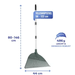 Gartenrechen mit Teleskopstiel MAXIMEX