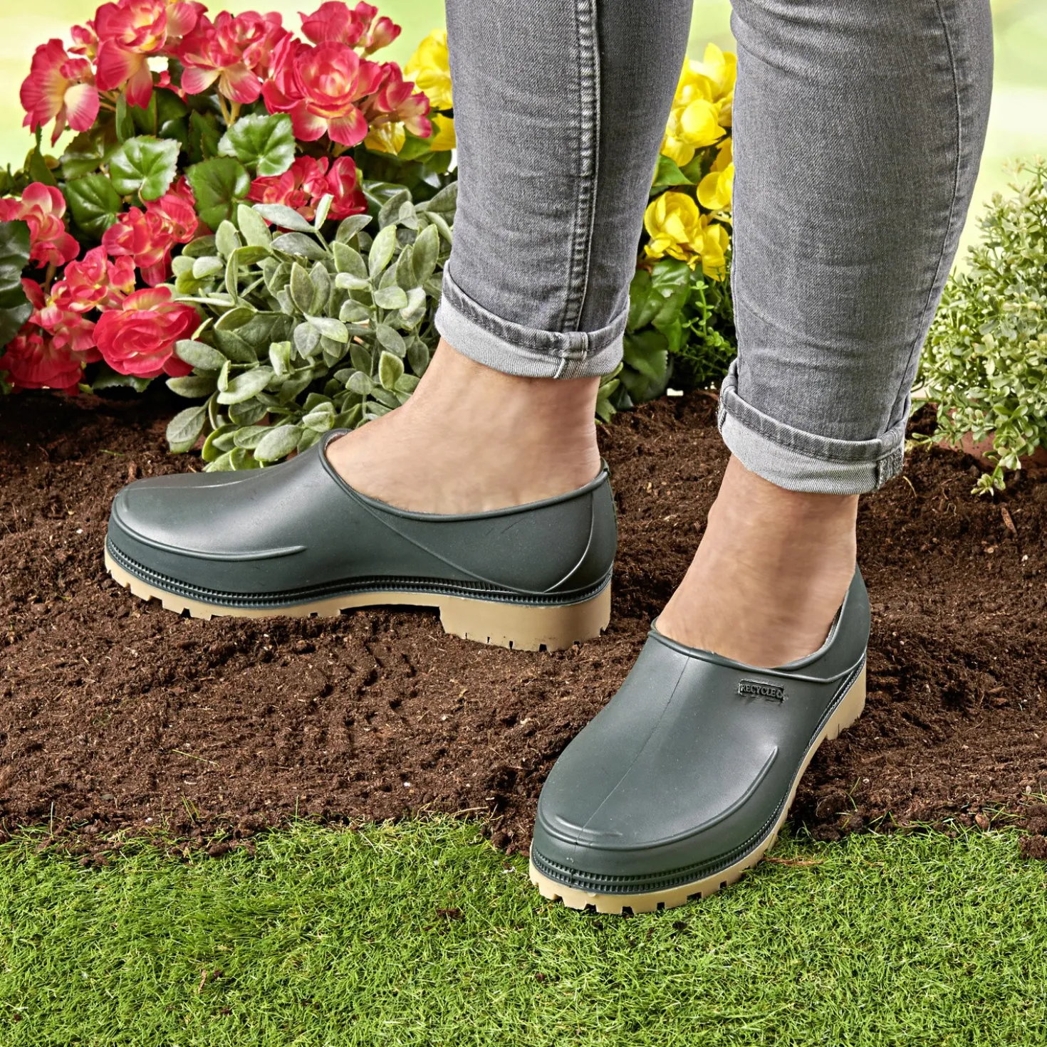 Gartenschuhe dunkelgrün