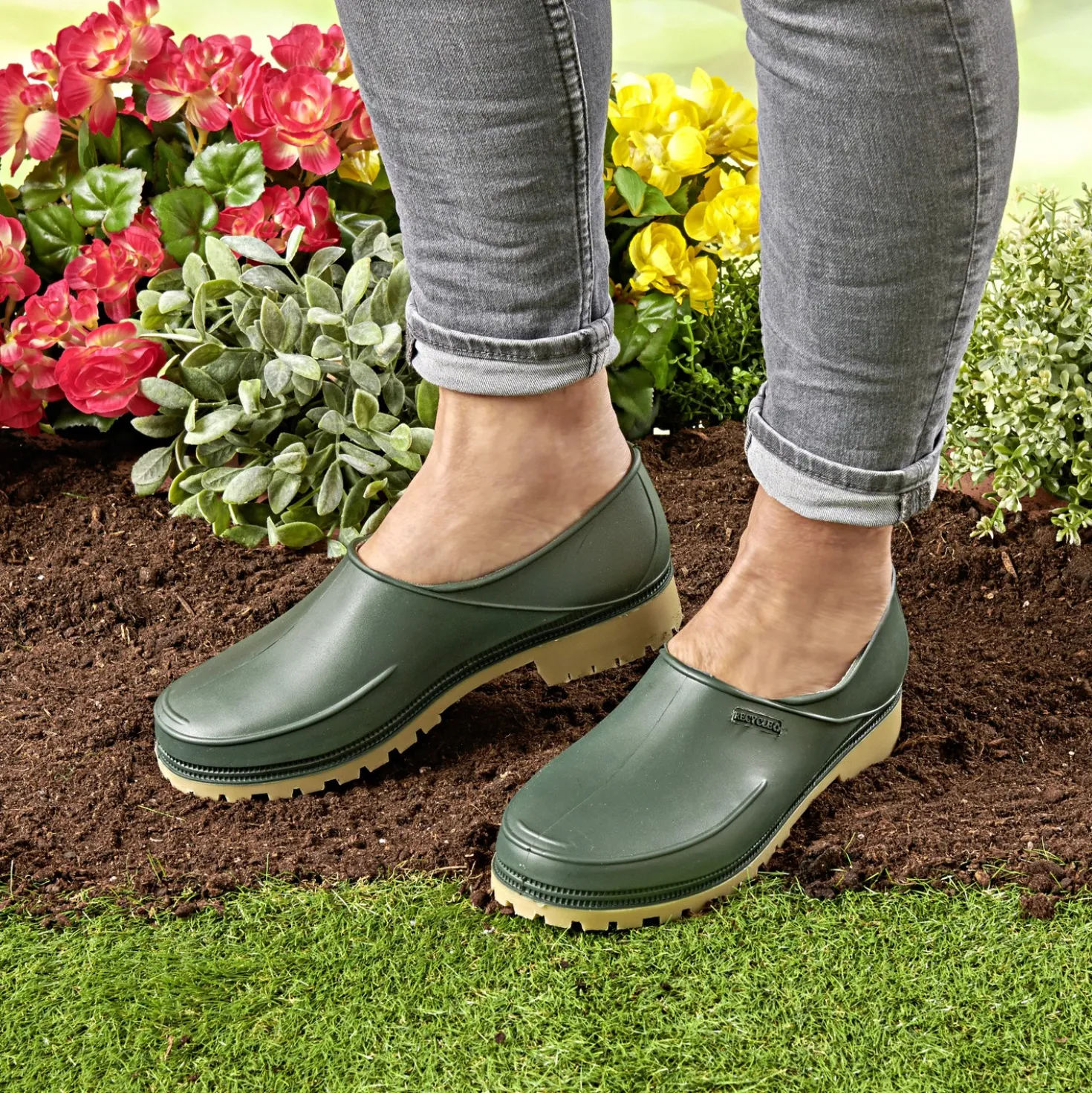 Gartenschuhe dunkelgrün