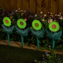 Gartenstecker Sonnenblumen selbstleuchtend 4er-Set Gainsborough