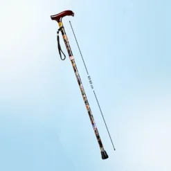Gehstock faltbar, Blumendessin, Höhe 83-93 cm