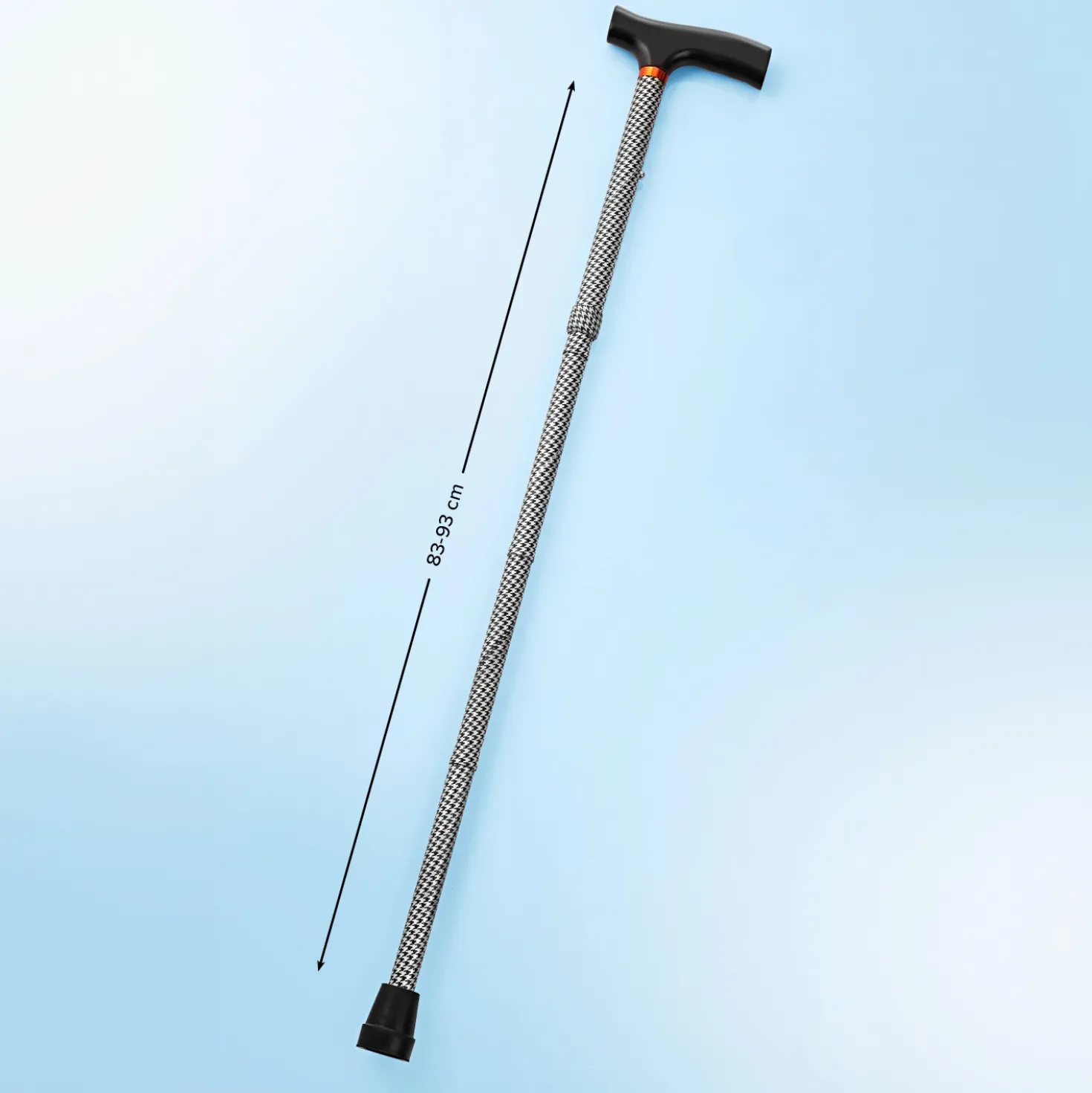 Gehstock faltbar H 83-93 cm schwarz-weiß