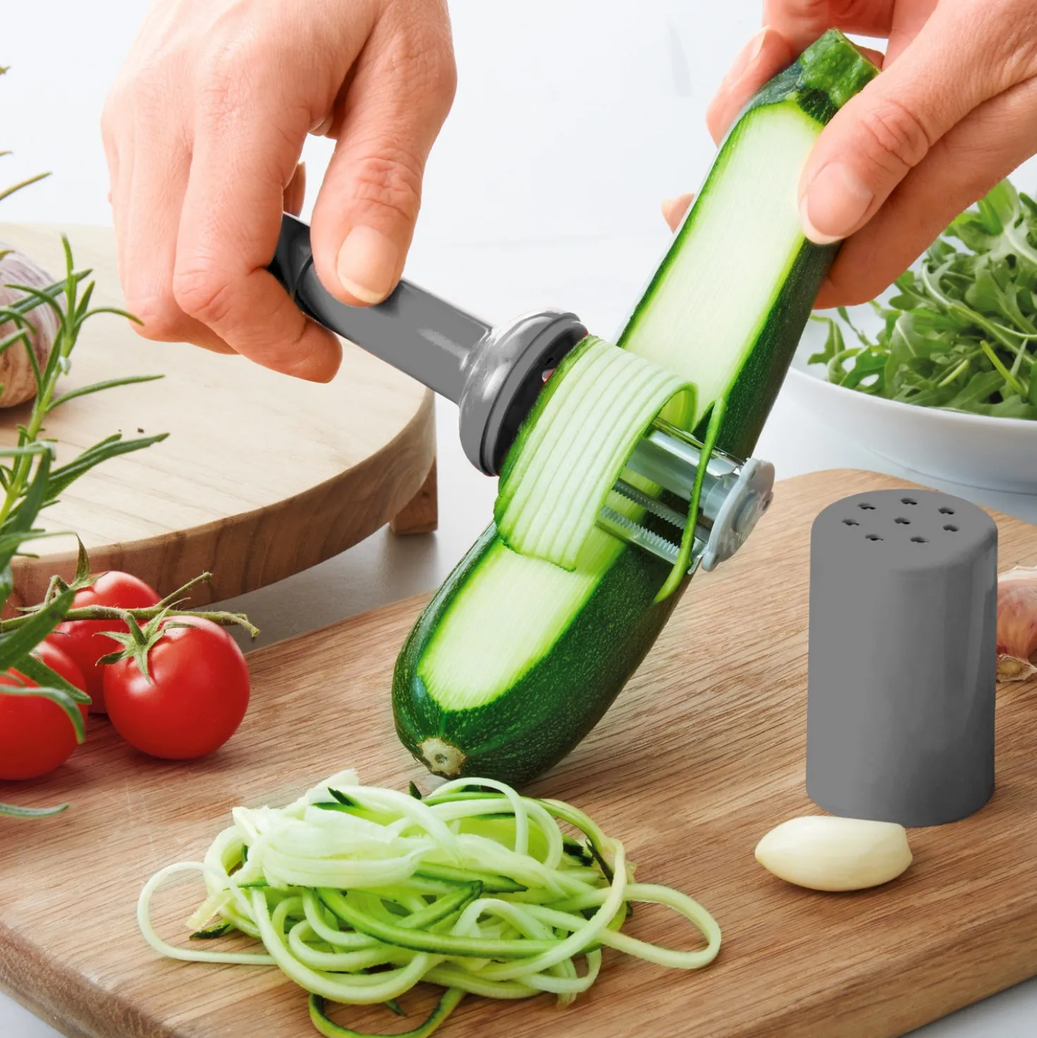 Gemüseschäler mit Zerkleinerer 4in1 Basilico