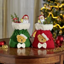 Geschenkbeutel Filz "Teddy", 2er-Set