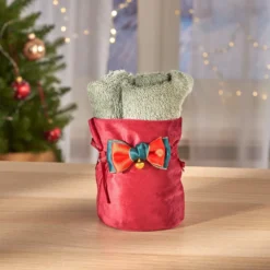 Geschenkbeutel mit Gästetüchern rot 3-tlg.